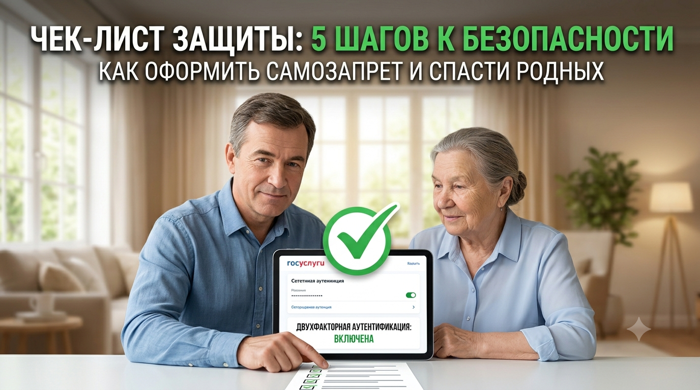 Чек-лист защиты аккаунта Госуслуг от мошенников